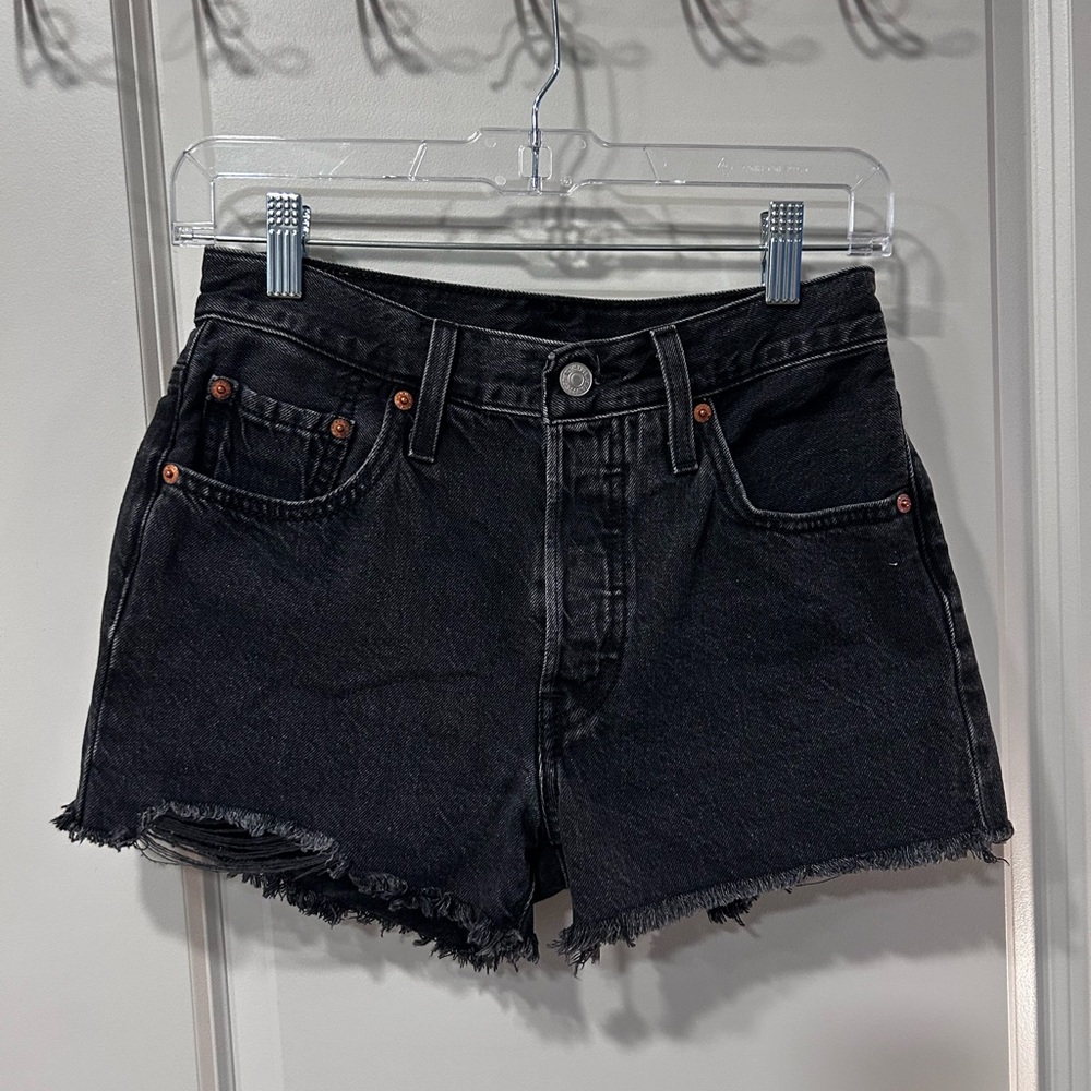 Levi's 501 Black Cutoff Jean Shorts